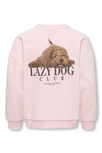 ONLY KOGBILA L/S OVZ PRINT O-NECK SWT NO: chalk pink/lazy dog