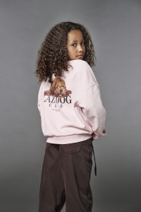 ONLY KOGBILA L/S OVZ PRINT O-NECK SWT NO: chalk pink/lazy dog