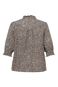 carmakoma CARRAYA 3/4 SHIRT WVN NOOS demitasse/loui leo