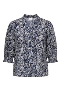 carmakoma CARRAYA 3/4 SHIRT WVN NOOS night sky/loui leo