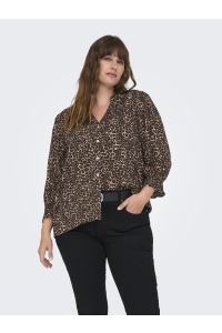 Carmakoma CARRAYA 3/4 SHIRT WVN NOOS silver mink/animal