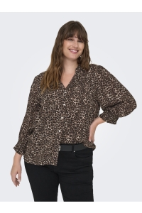Carmakoma CARRAYA 3/4 SHIRT WVN NOOS silver mink/animal
