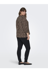Carmakoma CARRAYA 3/4 SHIRT WVN NOOS silver mink/animal