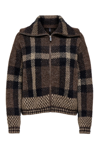 ONLY ONLMAROON LS ZIP COLLAR CARDIGAN KN: