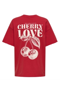 ONLY ONLKINNA S/S OVERSIZE TOP BOX JRS barbados cherry/kinna cherry bac