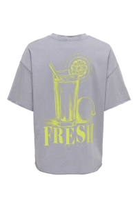 ONLY ONLKINNA S/S OVERSIZE TOP BOX JRS silver sconce/fresh tropical jun