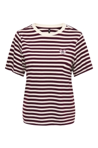 ONLY ONLLIVINA S/S O-NECK STRIPE TOP BOX: fig/cd + emb. grl pwr