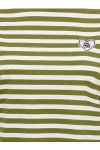 ONLY ONLLIVINA S/S O-NECK STRIPE TOP BOX: cardamom seed/cd + emb. grl pwr