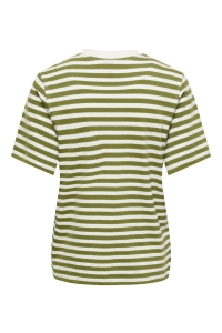 ONLY ONLLIVINA S/S O-NECK STRIPE TOP BOX: cardamom seed/cd + emb. grl pwr