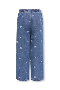 ONLY:KIDS ONLY KMGPIERCE WIDE BOW JEANS DNM YOK medium blue denim/bows