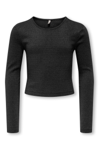 ONLY KOGTRINNY LIFE LS GLITTER CUTOUT TO: black/no cut out