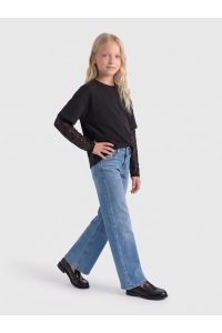 ONLY KOGLIA L/S LACE SLEEVE TEE JRS black/black lace skirt