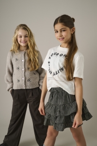 ONLY KOGCODY L/S O-NECK BOW CARDIGAN KNT pumice stone/melange detail bows