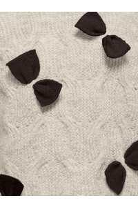 ONLY:KIDS ONLY KMGROSALIN L/S O-NECK PULLOVER KNT birch/melange bow/black coffee