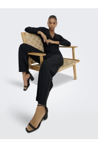 ONLY ONLRICH L/S GLITTER JUMPSUIT JRS black/black glitter