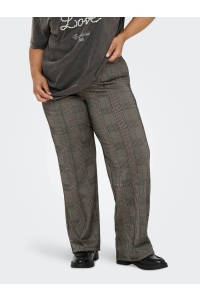 carmakoma CARFINE WIDE PANTS JRS seal brown/libra checks