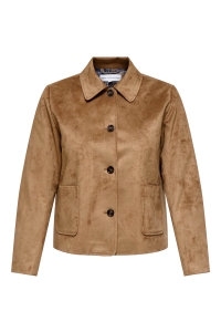 carmakoma CARTULIP LIFE FAUX SUEDE JACKET OTW cognac
