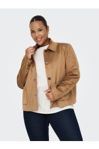 carmakoma CARTULIP LIFE FAUX SUEDE JACKET OTW cognac
