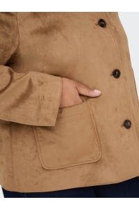 carmakoma CARTULIP LIFE FAUX SUEDE JACKET OTW cognac