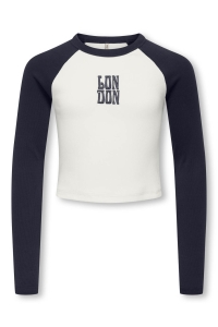 ONLY KOGBINA LIFE L/S O-NECK CONTRAST TO: night sky/london/cloud dancer bo