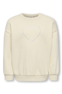 ONLY:KIDS ONLY KMGKATE LIFE L/S LOOSE PEARL BRU SW: birch/heart/pearl