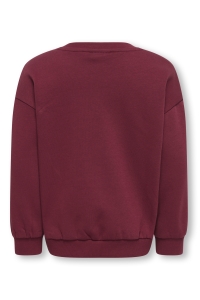 ONLY:KIDS ONLY KMGKATE LIFE L/S LOOSE PEARL BRU SW: cabernet/bow/pearl
