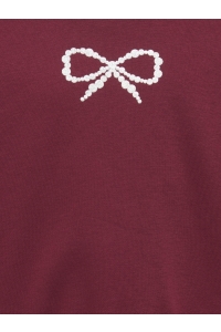 ONLY:KIDS ONLY KMGKATE LIFE L/S LOOSE PEARL BRU SW: cabernet/bow/pearl