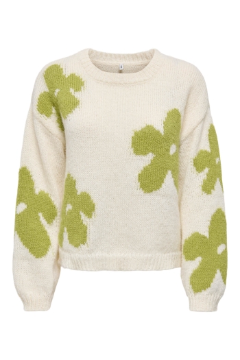 ONLY ONLBOOTLE LS FLOWER O-NECK KNT