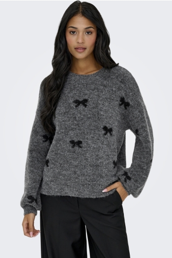 ONLY ONLBRUNHILDA LIFE LS BOW O-NECK KNT