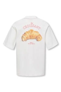 ONLY KOGBABETTE LIFE LOOSE S/S TEE JRS cloud dancer/croissant