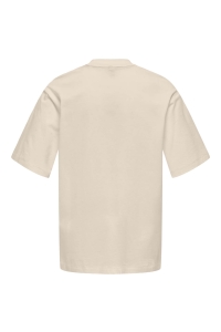 ONLY KOGBABETTE LIFE LOOSE S/S TEE JRS birch/donut