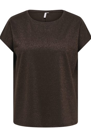 Carmakoma CARMOSTER GLITTER S/S TOP JRS NOOS