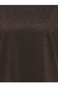 Carmakoma CARMOSTER GLITTER S/S TOP JRS NOOS coffee bean/coffee bean glitter