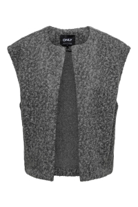 ONLY ONLMILA LIFE WAISTCOAT CS OTW dark grey melange