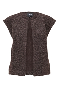 ONLY ONLMILA LIFE WAISTCOAT CS OTW seal brown/melange