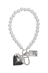 ONLY KOGCHARMY BAG CHARM ACC silver colour/pearl