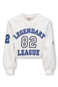 ONLY KOGCOLETTA L/S V-NECK PRINT SWT cloud dancer/legendary