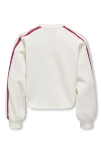 ONLY KOGCOLETTA L/S V-NECK PRINT SWT tofu/heart