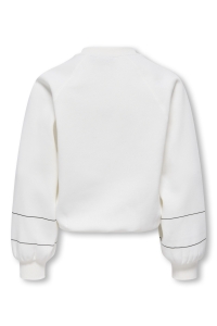 ONLY KOGCOLETTA L/S V-NECK PRINT SWT cloud dancer/athletics