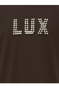 ONLY KOGKATE LIFE SS O-NECK PEARL TOP JR: black coffee/lux