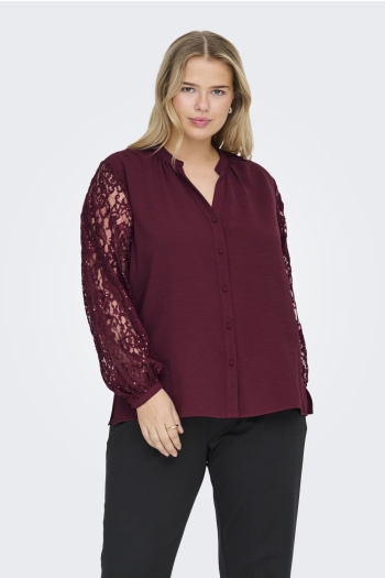 carmakoma CARKAMMY LIFE LS V-NECK LACE SHIRT :