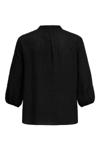 carmakoma CARLYNE 3/4 V-NECK TOP WVN black