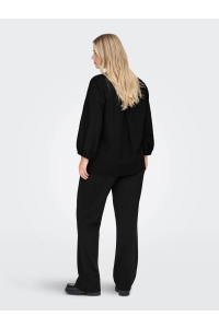 carmakoma CARLYNE 3/4 V-NECK TOP WVN black