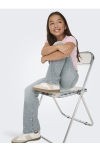 ONLY KOGJUICY HW HEART WIDE LEG REA707 D: medium grey denim