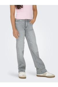 ONLY KOGJUICY HW HEART WIDE LEG REA707 D: medium grey denim