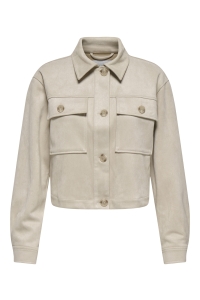 ONLY ONLBELICIA FAUX SUEDE JACKET OTW pumice stone