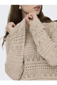 ONLY ONLELKE LIFE LS PULLOVER KNT NOOS oxford tan