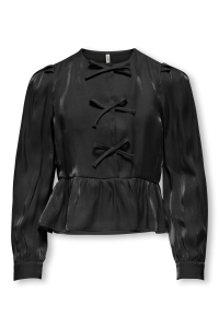 ONLY KOGVICTORIA L/S BOW SHIRT WVN black