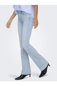 ONLY ONLBLUSH MID FLARED DNM CRO495 NOOS light blue bleached denim