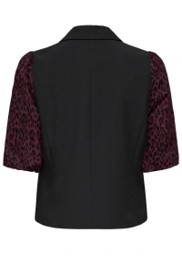 ONLY ONLMELLIE LIFE S/S MIX BLAZER TLR C: black/winetasting+leo sleves